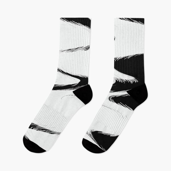 Item preview, abstract black and white waves designed and sold by TiffyChaa.