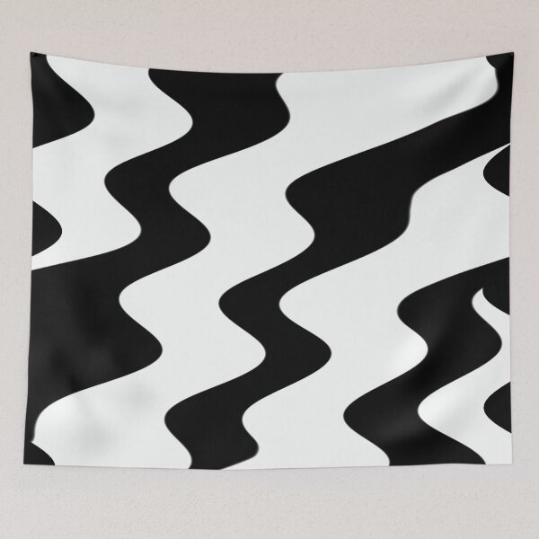 Item preview, Abstract minimalist black and white waves designed and sold by TiffyChaa.