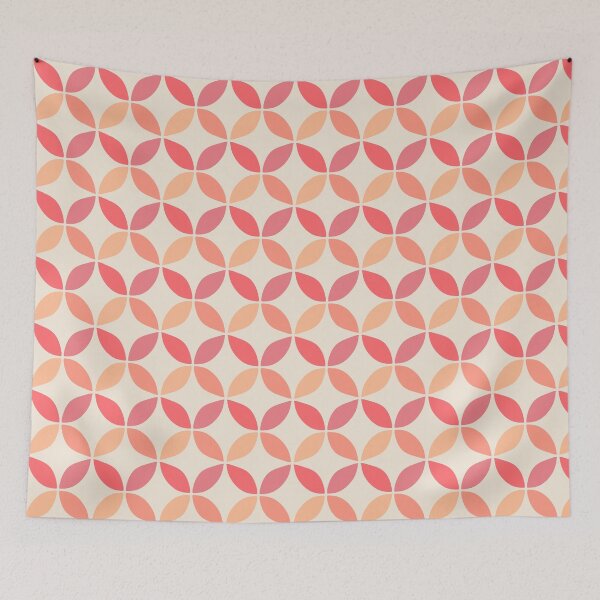 Item preview, Retro geometric circles in Pantone 2024 Peach Fuzz palette designed and sold by Quick Brown Fox Canada.