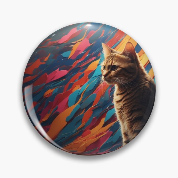 Item preview, A Royal Cat in a Vibrant Background designed and sold by PalettePetal.