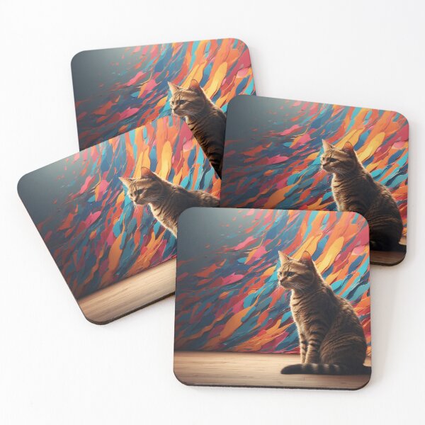 Item preview, A Royal Cat in a Vibrant Background designed and sold by PalettePetal.