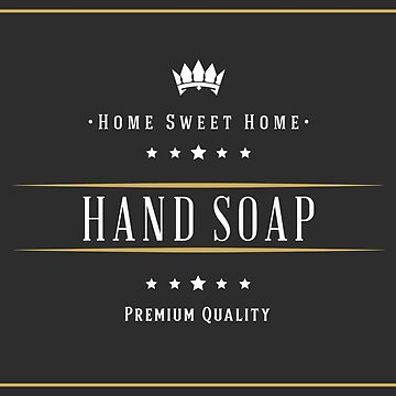 Imagen de la obra Luxury Hand Soap Label / Dark Brown and Gold / Modern Decoration de thisticker