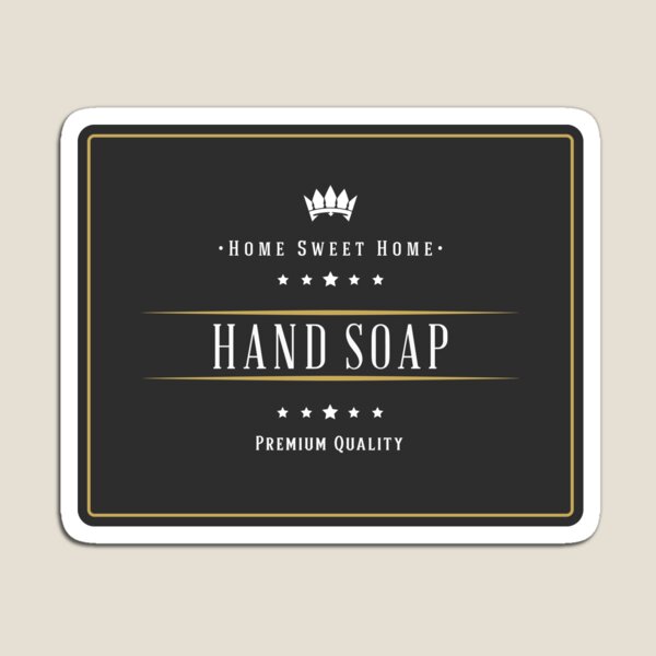 Item preview, Luxury Hand Soap Label / Dark Brown and Gold / Modern Decoration designed and sold by thisticker.