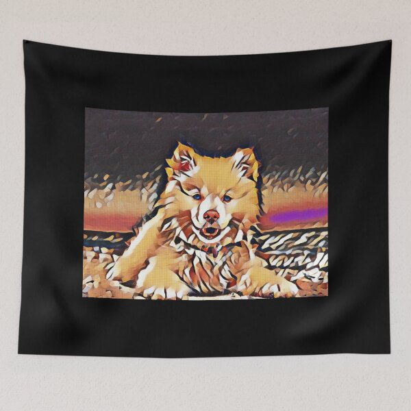 Item preview, Adorable Dog at the Beach - Watercolor Style designed and sold by TGAL2.