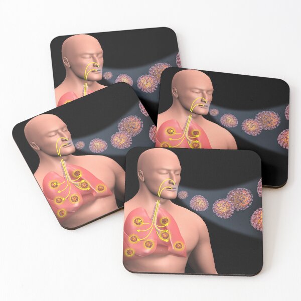Item preview, STK701491H-COVID-19 coronavirus entering the lungs. designed and sold by StocktrekImages.
