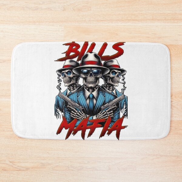 Item preview, Bills Mafia Skeleton Mob T-Shirt - Unleash the Fanatical Spirit designed and sold by American Artist Designs.
