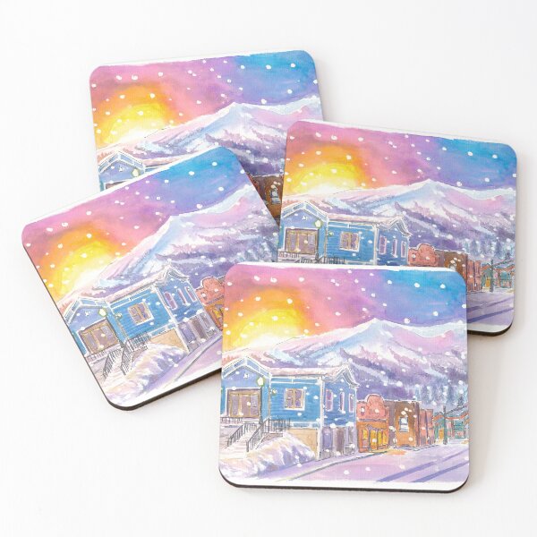 Item preview, Snowing in Breckenridge Colorado Nightly Winter Street Scene designed and sold by artshop77.
