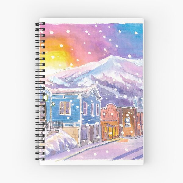 Item preview, Snowing in Breckenridge Colorado Nightly Winter Street Scene designed and sold by artshop77.