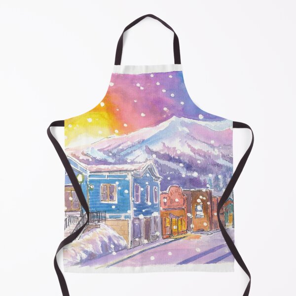 Item preview, Snowing in Breckenridge Colorado Nightly Winter Street Scene designed and sold by artshop77.