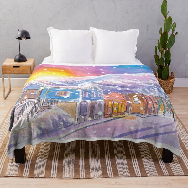 Item preview, Snowing in Breckenridge Colorado Nightly Winter Street Scene designed and sold by artshop77.