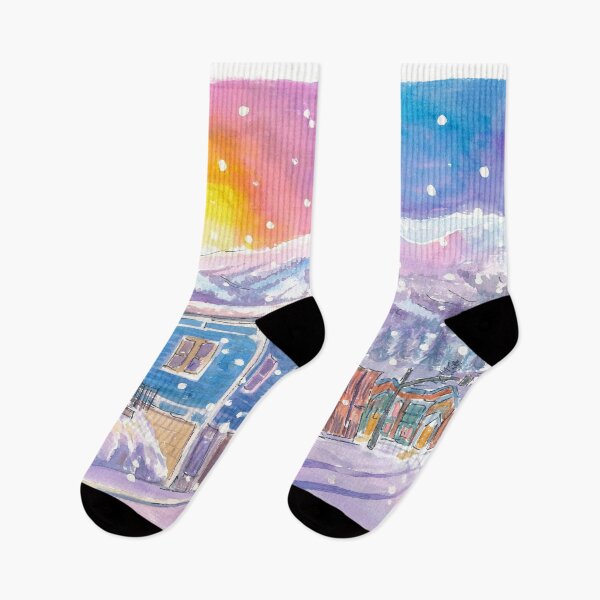 Item preview, Snowing in Breckenridge Colorado Nightly Winter Street Scene designed and sold by artshop77.