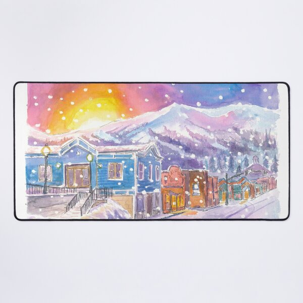 Item preview, Snowing in Breckenridge Colorado Nightly Winter Street Scene designed and sold by artshop77.