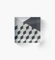 Gradient Cubes – Ebony Black / Warm Gray Acrylic Block