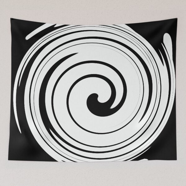 Item preview, Abstract black and white big spiral designed and sold by TiffyChaa.
