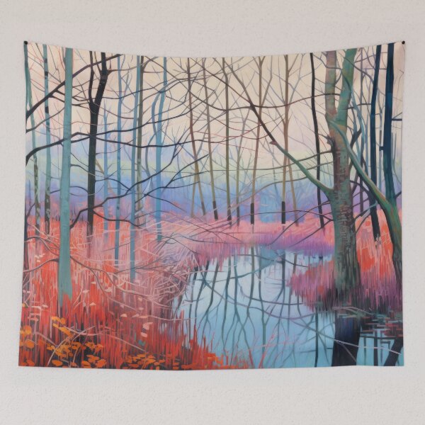 Item preview, Bare Trees - Winter Stream Landscape designed and sold by GalleryOXO.