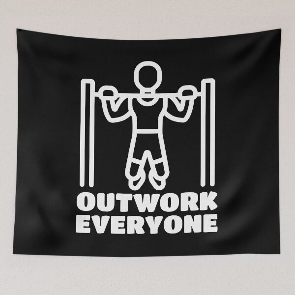 Item preview, Outwork Everyone! Calisthenics Pull-up Cartoon designed and sold by PMCreative.