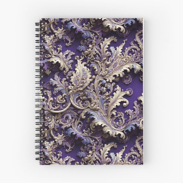 Item preview, 3D Purple Baroque Floral Seamless Pattern designed and sold by PaxtonProjects.