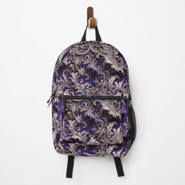 Item preview, 3D Purple Baroque Floral Seamless Pattern designed and sold by PaxtonProjects.