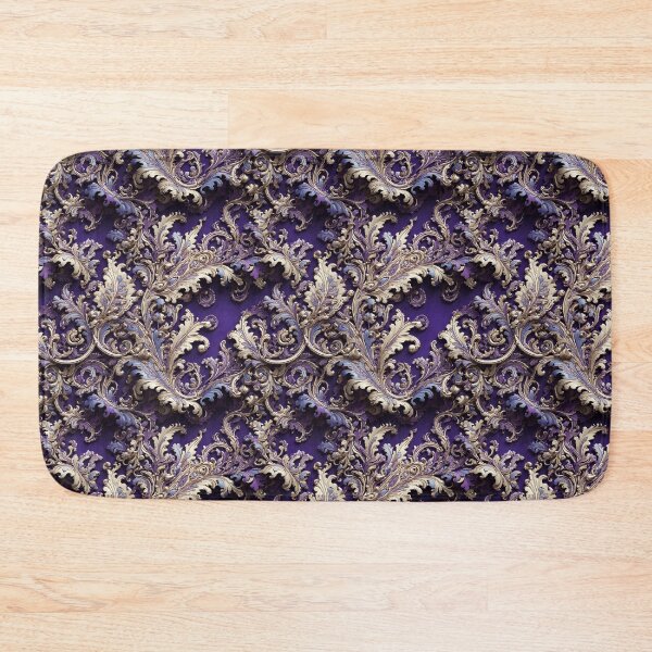 Item preview, 3D Purple Baroque Floral Seamless Pattern designed and sold by PaxtonProjects.