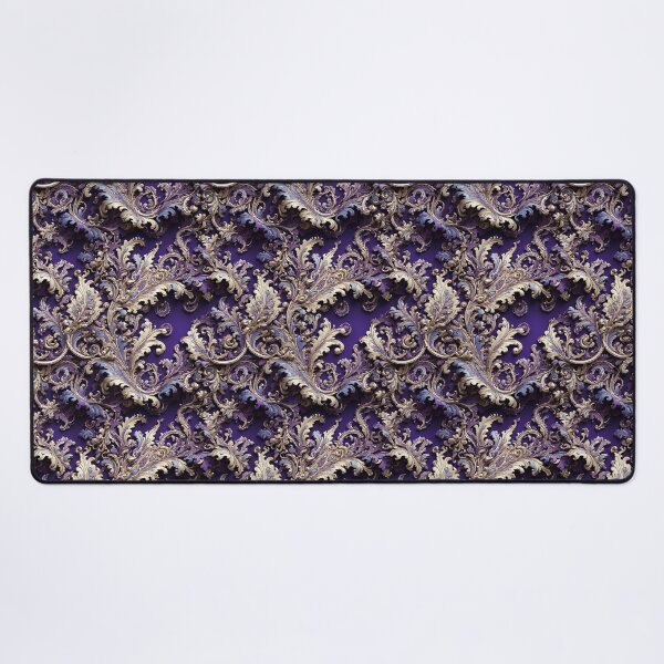 Item preview, 3D Purple Baroque Floral Seamless Pattern designed and sold by PaxtonProjects.