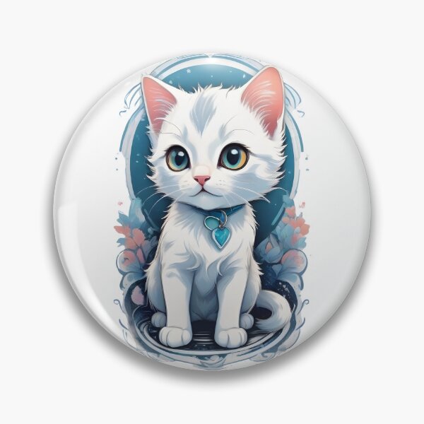 Item preview, "Regal Feline Majesty: Illustration of a Cute Royal White Cat" designed and sold by ArtistKunal123.