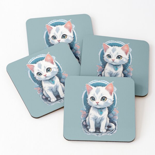 Item preview, "Regal Feline Majesty: Illustration of a Cute Royal White Cat" designed and sold by ArtistKunal123.