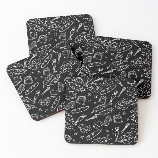 Item preview, baking cake bakers cooking food black and white pattern designed and sold by DesignYourWaystore.