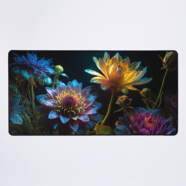Item preview, Dark Floral Fantasy Flowers Blue designed and sold by Lelijo.