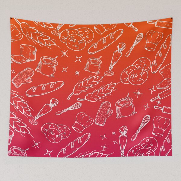 Item preview, baking cake bakers cooking food brown and white pattern designed and sold by DesignYourWaystore.