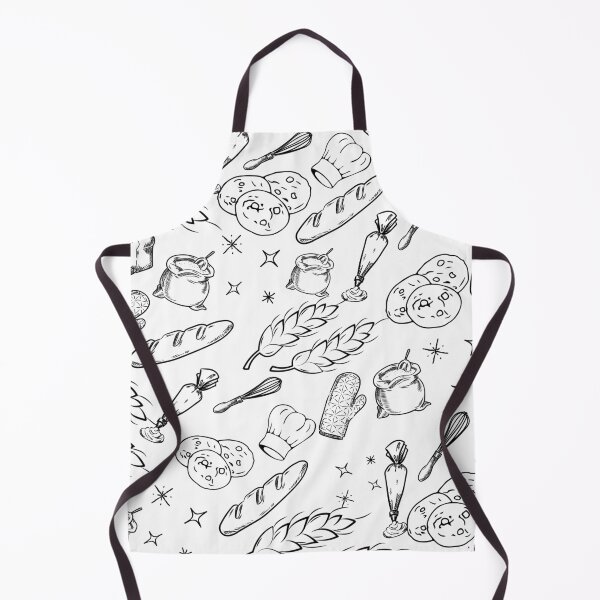 Item preview, baking cake bakers cooking food black and white pattern designed and sold by DesignYourWaystore.