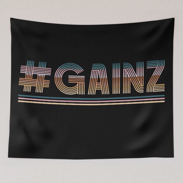 Item preview, Gainz Gym Bro Workout Retro Stripes designed and sold by PaperScaped.