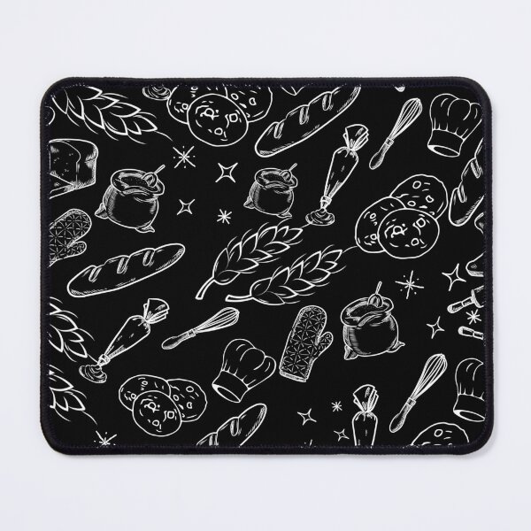 Item preview, baking cake bakers cooking food black and white pattern designed and sold by DesignYourWaystore.