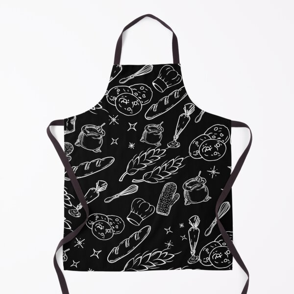 Item preview, baking cake bakers cooking food black and white pattern designed and sold by DesignYourWaystore.