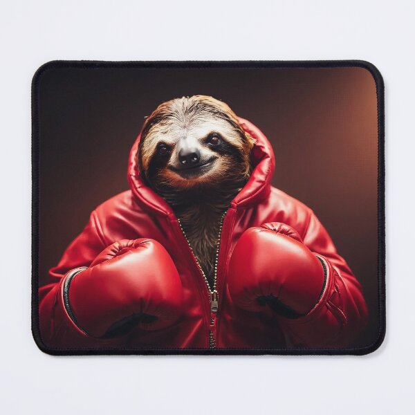 Item preview, Anthropomorphic sloth character with red boxing gloves designed and sold by stevanovicigor.