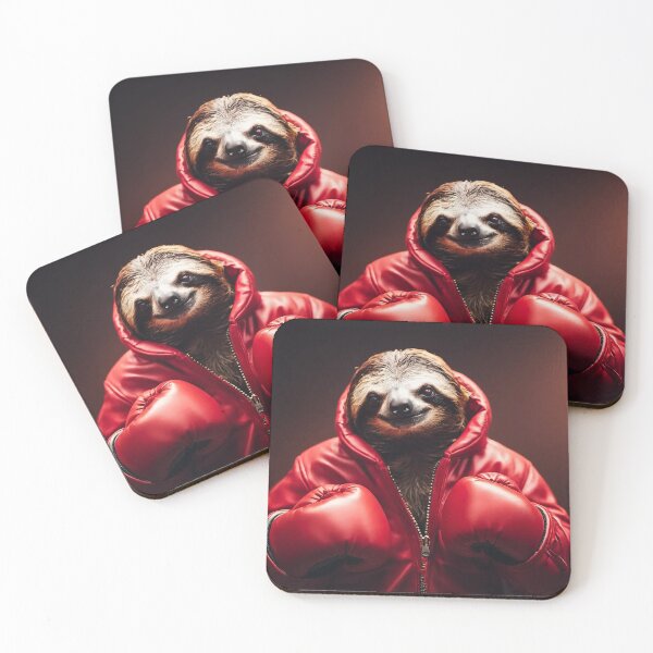 Item preview, Anthropomorphic sloth character with red boxing gloves designed and sold by stevanovicigor.