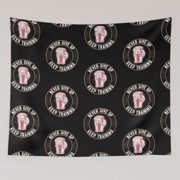 Item preview, NEVER GIVE UP BOXING KEEP TRAINING designed and sold by marfanna.