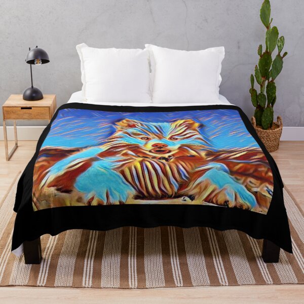 Item preview, Adorable Dog at the Beach - Abstract Watercolor Print designed and sold by TGAL2.