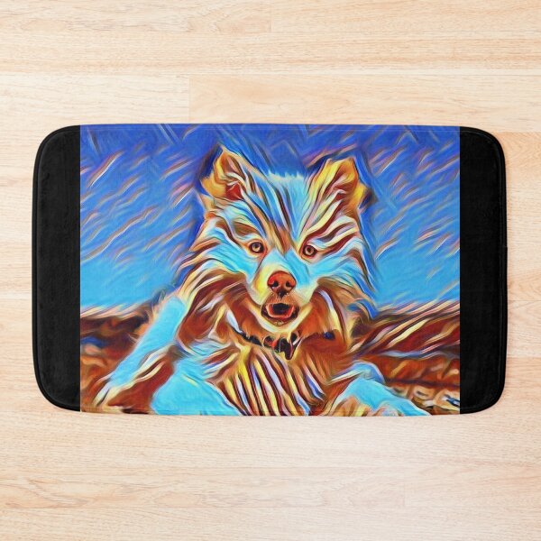 Item preview, Adorable Dog at the Beach - Abstract Watercolor Print designed and sold by TGAL2.