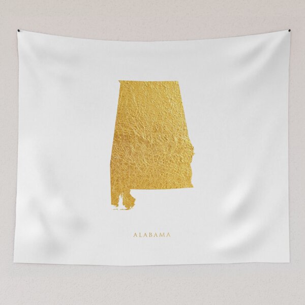Item preview, Alabama Gold Map designed and sold by ArtPrints.