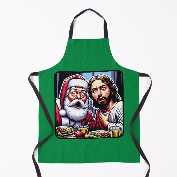 Item preview, Jesus Santa Claus Christmas Dinner Holy Silent Night wwjd We Saw That meme designed and sold by plushism.