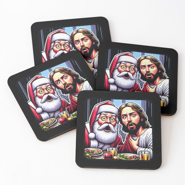 Item preview, Jesus Santa Claus Christmas Dinner Holy Silent Night wwjd We Saw That meme designed and sold by plushism.