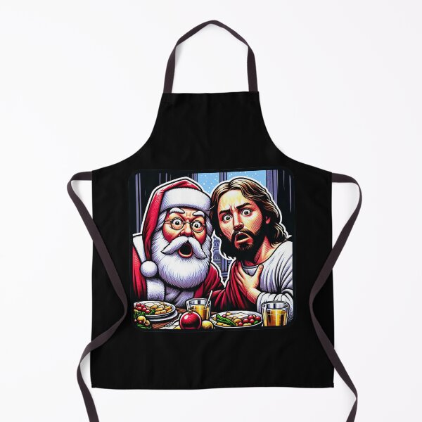 Item preview, Jesus Santa Claus Christmas Dinner Holy Silent Night wwjd We Saw That meme designed and sold by plushism.