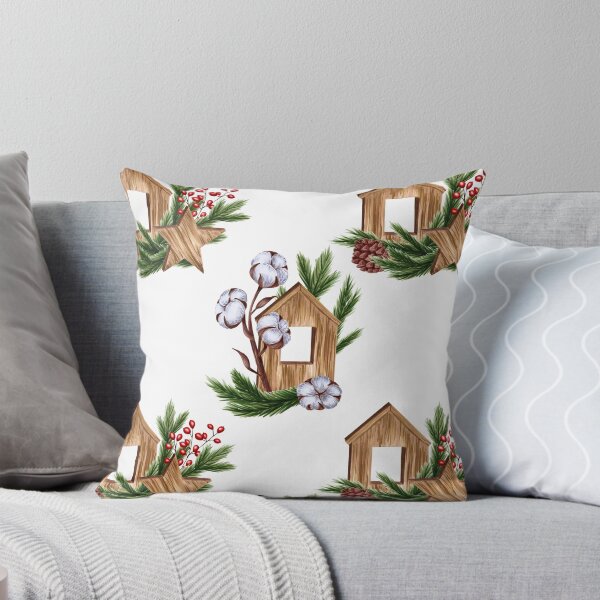 Item preview, Christmas Wooden Decorations - seamless pattern designed and sold by Smetankinaart.