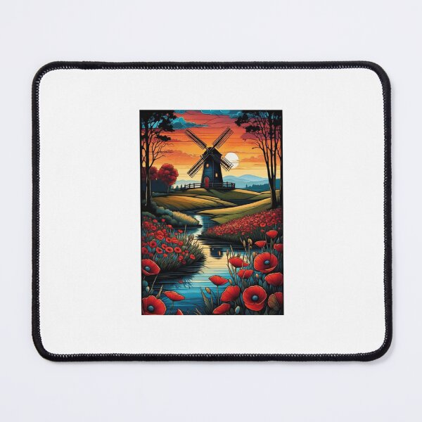 Item preview, Windmill Landscape  designed and sold by SamArtHive.