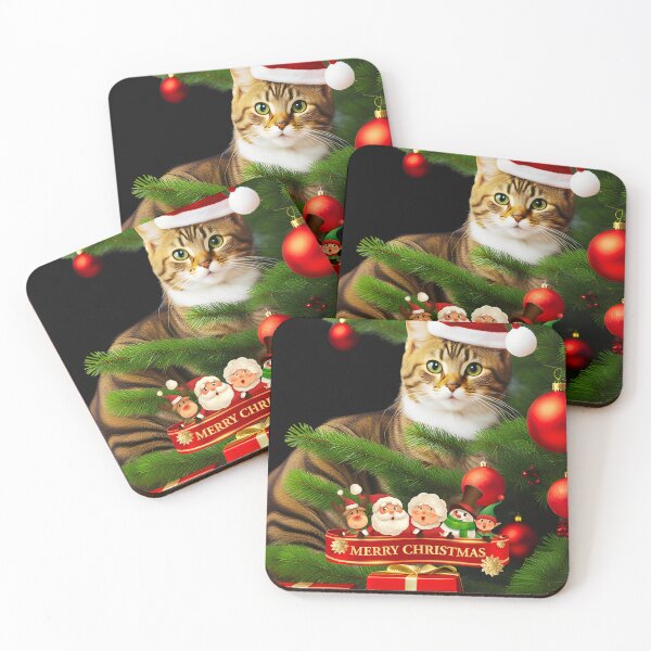 Item preview, Cute Cat celebrating the Christmas designed and sold by OutdoorArtistry.