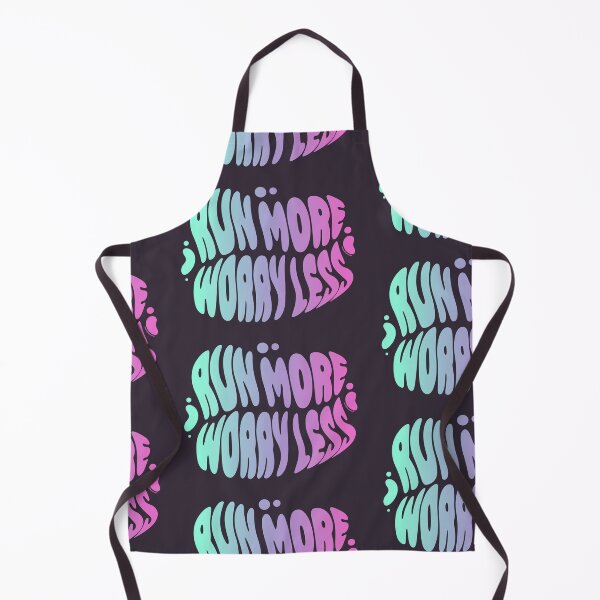 Item preview, Run More Worry Less | 60s Psy Lettering designed and sold by monkeybusiness.pt.
