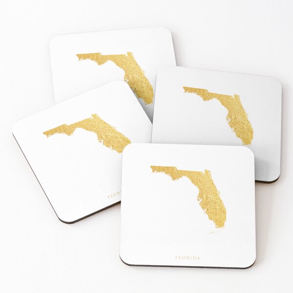 Item preview, Florida Gold Map designed and sold by ArtPrints.
