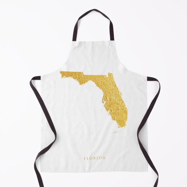 Item preview, Florida Gold Map designed and sold by ArtPrints.