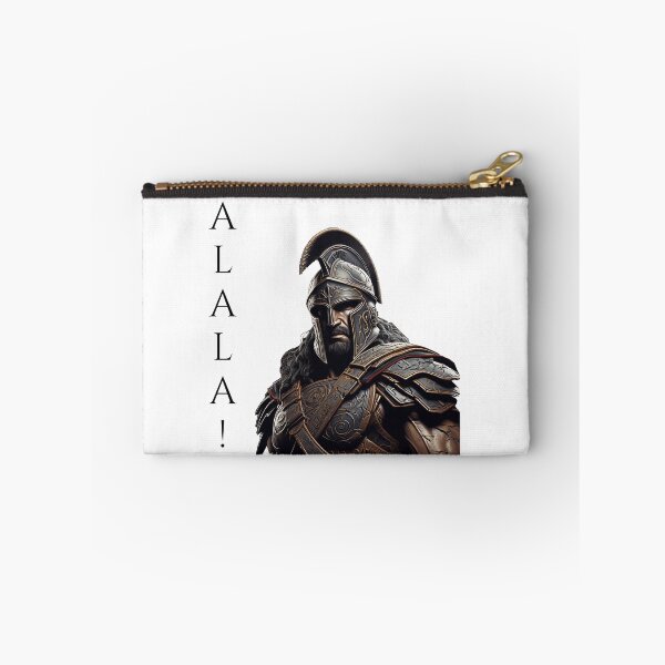 Item preview,  portrait of a classical Greek hoplite soldier with his war cry "Alala" designed and sold by Trono-de-Metal.