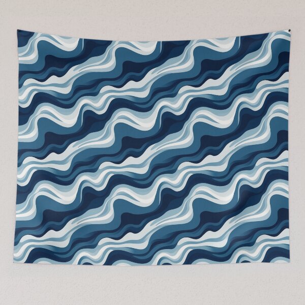 Item preview, #1 (Azure Symphony Series) Abstract Waves Seamless Digital Paper designed and sold by noahmckarovsky.